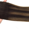 Ombre Dark Brown to Chestnut Brown Balayage 20pcs 50g Straight Tape in Hair Extensions Lab Hairs 